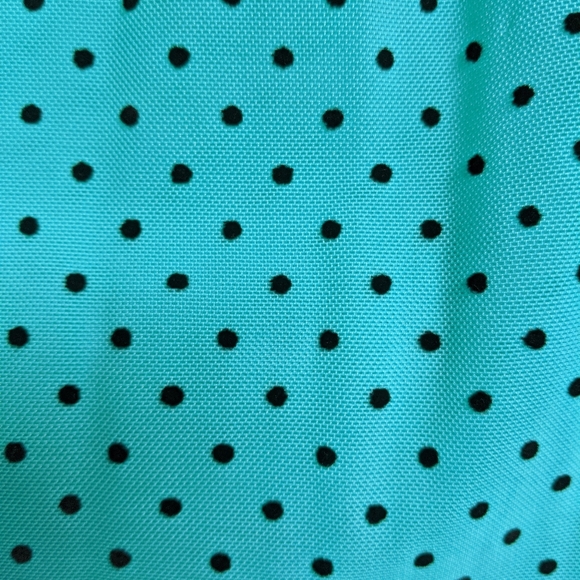 Torrid Turquoise Pleated Polka Dot Skater Skirt - Picture 7 of 7